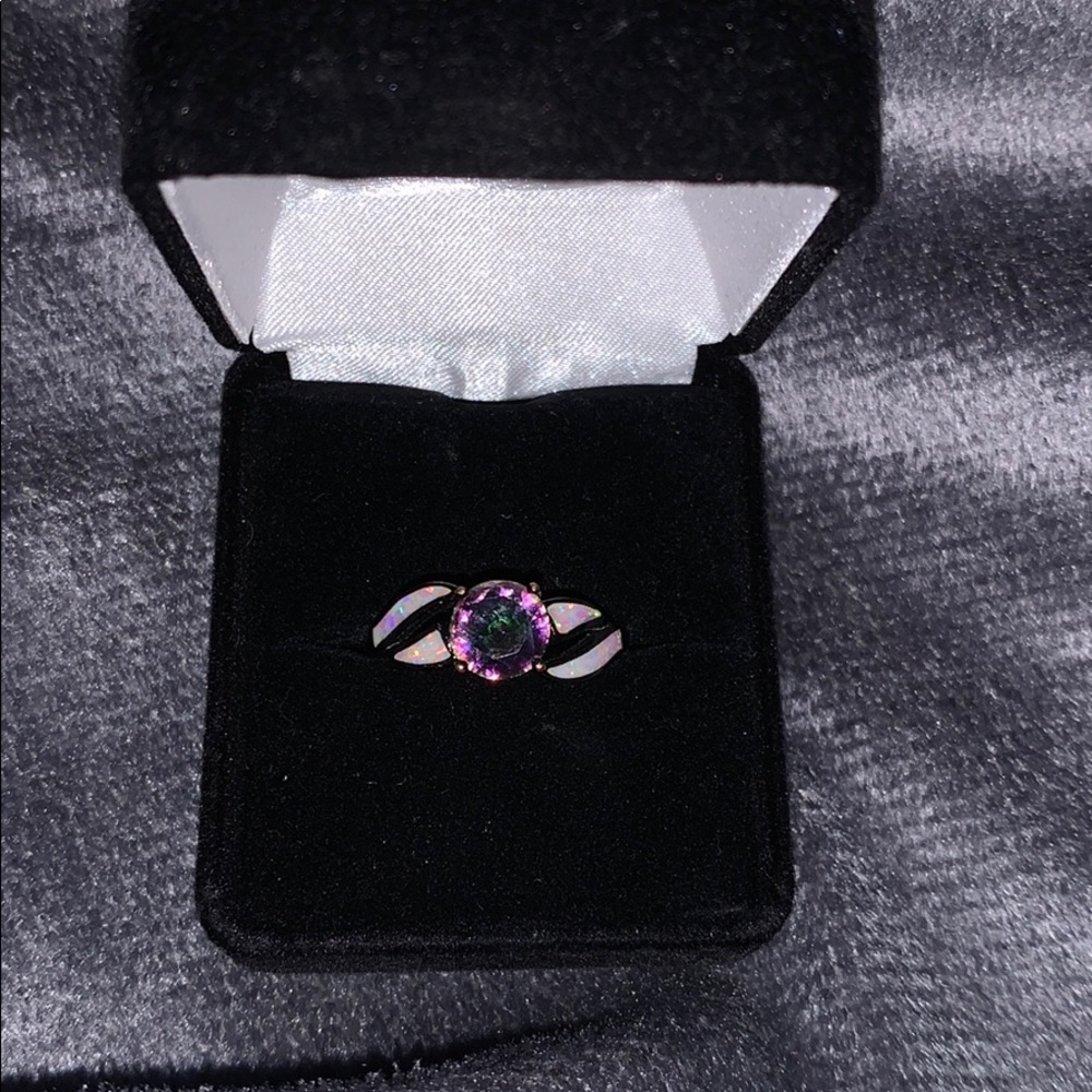 Purple and Black Ring